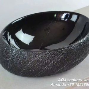 lavabo đá phủ men đen HG003