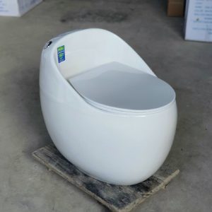 Bàn cầu trứng nhập khẩu trắng